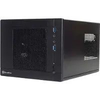 Silverstone SG05-LITE, Cube, PC, Schwarz, DTX, mini-ITX, Kunststoff, Stahl, Gaming