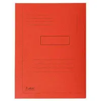Exacompta 445003E 50x Aktenmappe mit Beschriftungsfeld und 2 Klappen aus Recyclingkarton 290g Forever, 24x32cm - Rot
