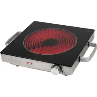ProfiCook Profi-Cook Infrarot-Einzelkochplatte | energiesparendes Kochfeld aus kratzfester Glaskeramik | stufenlose Temperaturregelung | 2000 W | PC-EKP 1210