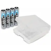Ansmann NiMH Akku Micro AAA Typ 1100, min. 1050 mAh, 1,2 Volt, 4er Sparpack inkl. Batteriebox, perfekt für den alltäglichen Gebrauch