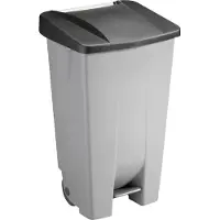 Helit Mülleimer 120,0 l grau, schwarz, 1 St.