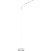 Eglo LED Stehlampe Laroa, Standampe mit Touch, dimmbar in Stufen, Stehleuchte aus Kunststoff in Weiß, Standleuchte, LED Bürolampe neutralweiß