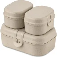 Koziol Brotdose Koziol Bio-Circulair Pascal Mini Nature Desert Sand (3-Stück)