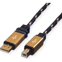 Roline GOLD USB 2.0 Kabel, Typ A-B, 4,5 m