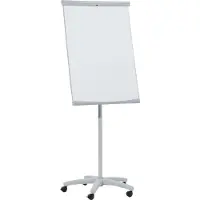 Franken Flipchart U-Act!Line mobil, 700x1000 mm, mit 5 Rollen, magnetisch, recycelt, hellgrau
