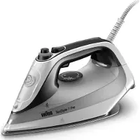 Braun TexStyle 7 Pro SI7149WB, Trocken- & Dampfbügeleisen, EloxalPlus soleplate, 2,5 m, 220 g/min, Schwarz, Weiß, 50 g/min