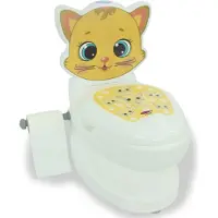 Jamara Toilettentrainer "Meine kleine Toilette, Katze" mit Spülsound und Toilettenpapierhalter