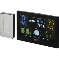 Emos Funk Wetterstation mit Außensensor und Touchscreen-Farbdisplay+Netzteil, E6018