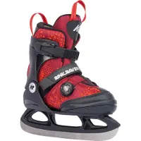 K2 Schlittschuhe - Eisbahn Raven Ice Boa - Schwarz/Rot - - 32/37 - Schlittschuhe