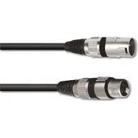 Omnitronic 3022052N XLR Forbindelsesledning [1x XLR-stik 3-polet - 1x XLR-bøsning 3-polet] 7.50 m Sort