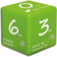 TFA-Dostmann CUBE TIMER, Digitaler Küchentimer, Grün, Weiß, 6 min, Kunststoff, Freistehend, AAA
