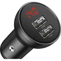 Baseus CCBX-0G, Auto, Zigarettenanzünder, 4,8 A, Schwarz, Grau