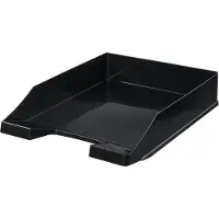 HAN Ablagekorb Klassik, für Format A4/C4, mit Beschriftungsfeld, stapelbar, B 255 x T 348 x H 65 mm, Kunststoff, schwarz, 10 Stück