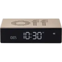 Lexon LR152D Digitalwecker Flip Premium Wecker Goldfarben