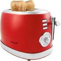 Korona 21668 Toaster, Kunststoffgehäuse, Stoppfunktion, Auftaufunktion, Brötchenrost