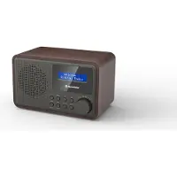 Roadstar HRA-700D+/WD Tragbares Radio Vintage Digital DAB / DAB+ / FM, Netz- oder Batteriebetrieben Holz