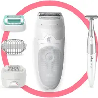 Braun Silk-épil 5 81770432, Weiß, 28 Pinzette, MicroGrip, Rasieren, 1,23 m, Akku
