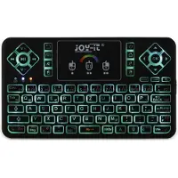 Joy-It TASTAMINI01, Kabellos, RF Wireless, Membran Key Switch, QWERTZ, RGB-LED, Schwarz