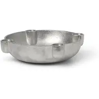 Ferm Living Kerzenhalter Bowl Medium Aluminium