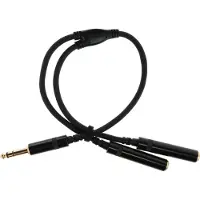 Cordial CFY 0.3 VKK, 2 x 6.35mm, Weiblich, 6.35mm, Männlich, 0,3 m, Schwarz