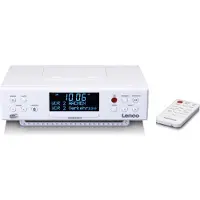 Lenco KCR-190WH - DAB+/FM Küchenradio mit Bluetooth, LED-Beleuchtung und Timer - Weiß