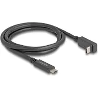 DeLOCK USB 10 Gbps Kabel USB Type-C Stecker zu USB Type-C Stecker gewinkelt oben / unten 1 m 4K PD 60 W mit E-Marker, 1 m, USB C, USB C, USB 3.2 Gen 2 (3.1 Gen 2), 10 Gbit/s, Schwarz