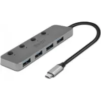 Lindy USB 3.2 Typ C Hub 4 Port mit Ein-/Ausschalter