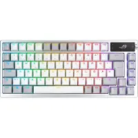 Asus ROG Azoth, 75%, Verkabelt & Kabellos, USB + RF Wireless + Bluetooth, Mechanischer Switch, RGB-LED, Weiß