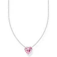 Thomas Sabo KE2211-051-9-L45V Damen-Kette mit rosa Herz-Anhänger Silber