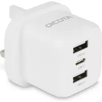 Dicota 3-Port GaN Wall Charger (32W) UK white
