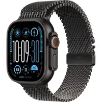 Apple Watch Ultra 2/49mm/Black/Elegant Band/Black Titanium Milanese/Small