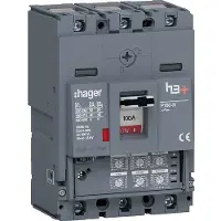 Hager Leistungsschalter h3+ P160 LSI 3P3D 100A 40kA CTC