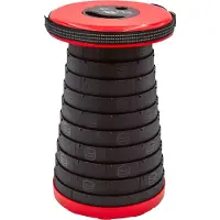 Wedo Teleskophocker SITTOGONXT, zusammenschiebbar, höhenverstellbar, mit Umhängegurt, bis 150 kg, ABS-Kunststoff, rot