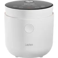 Lauben Low Sugar Rice Cooker 1500WT, Inhalt 1,5 Liter, 6 automatische Programme, verzögerter Start, Warmhalten, Antihaftbeschichtung, Weiss