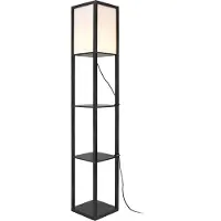 Lux.pro Stehleuchte 'Stapleford' mit Regal 1 x E27 160 x 26 x 26 cm
