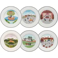 Villeroy & Boch Speiseteller "Speiseteller Kollektion Design Naif ø 27 cm 6er Set bunt"