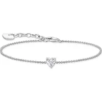 Thomas Sabo A2157-051-14-L19V Damen-Armband mit weißem Zirkonia-Herz Silber