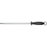 Victorinox Erwachsene Schärfen Metzgerstahl 30 cm rund Nylongriff Schustermesser, weiss