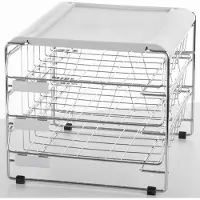 Grieshaber Briefablage-Gestell 3 Körbe Längsformat B4 chrom