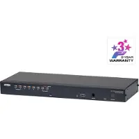 Aten 1-Local/Remote Share Access 8-Port Multi-Interface Cat 5 KVM over IP Switch, 1920 x 1200 Pixel, Eingebauter Ethernet-Anschluss, WUXGA, 8,7 W, Schwarz