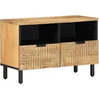 vidaXL TV-Schrank Braun 70x33x46 cm Massivholz Mango