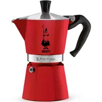 Bialetti Moka Express, Mokka-Kanne, Rot, Aluminium, 6 Tassen, CE, 1 Stück(e)