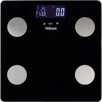 Tristar WG-2442, Elektronische Personenwaage, 150 kg, 100 g, Schwarz, Quadratisch, Glas