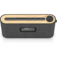 LOEWE Radio.frequency, DAB+ Radio, 28 Watt Sound, LCD Display, 14 Stunden Spielzeit, Holz, Lange Akkulaufzeit, Benutzerfreundliche Bedienung