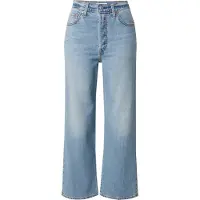 Levi's Ribcage Straight Ankle Cotton Linen Jeans Med Indigo Größe: W32L27 | Straight Jeans Outlet | Damen | Weiß
