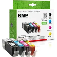 KMP C107PIXV, Schwarz, Cyan, Magenta, Gelb, 22 ml, 11 ml, 500 Seiten, Multipack