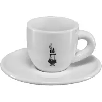 Bialetti Y0TZ097, Einzelbild, 0,08 l, Weiß, Porzellan, Kaffee, Rund