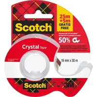 Scotch Klebefilm Crystal Clear 600, inkl. Handabroller