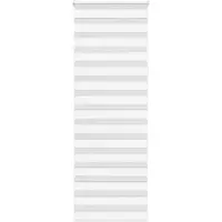 vidaXL Doppelrollo Weiß 90x200 cm Stoffbreite 85,9 cm Polyester