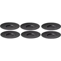 Villeroy & Boch Untertasse "Kaffeeuntertasse Manufacture Rock Ø 15,4 cm 6er Set schwarz"
